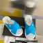 Chanel Fabric Cross Beach Sandals Mules G38864 Blue 2022