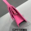 Jacquemus Leather Le Bambino Long Envelope Shoulder Bag Fuchsia