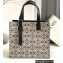 Loewe Buckle Tote Bag in Anagram jacquard and calfskin White 2022