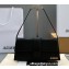 Jacquemus Leather Le Bambino Long Envelope Shoulder Bag Black
