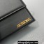 Jacquemus Leather Le Bambino Long Envelope Shoulder Bag Black