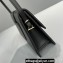 Jacquemus Leather Le Bambino Long Envelope Shoulder Bag Black