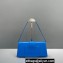 Jacquemus Leather Le Bambino Long Envelope Shoulder Bag Blue