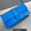 Jacquemus Leather Le Bambino Long Envelope Shoulder Bag Blue