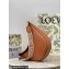 Loewe Luna bag in satin calfskin and jacquard Brown 2022