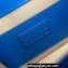 Jacquemus Leather Le Bambino Long Envelope Shoulder Bag Blue