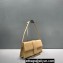 Jacquemus Leather Le Bambino Long Envelope Shoulder Bag Suede Beige