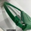 Prada Triangle leather pouch Bag 1NQ043 Green 2022