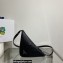 Prada Triangle leather pouch Bag 1NQ043 Black 2022