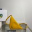 Prada Triangle leather pouch Bag 1NQ043 Yellow 2022