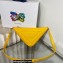 Prada Triangle leather pouch Bag 1NQ043 Yellow 2022