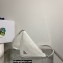 Prada Triangle leather pouch Bag 1NQ043 White 2022