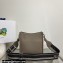 Prada Leather mini shoulder Bag 1BH191 Gray 2022