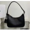 Prada Saffiano leather Mini Hobo Bag 1BC204 Black 2022