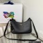 Prada Saffiano leather Mini Hobo Bag 1BC204 Black 2022