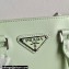 Prada Small brushed leather tote Bag 1BA331 Light Green 2022