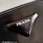 Prada brushed leather handbag 1BA327 Black 2022