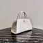 Prada brushed leather handbag 1BA327 White 2022