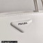 Prada brushed leather handbag 1BA327 White 2022