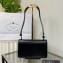 Prada Emblème brushed leather shoulder Bag 1BD321 Black 2022