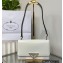 Prada Emblème brushed leather shoulder Bag 1BD321 White 2022