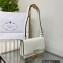 Prada Emblème brushed leather shoulder Bag 1BD321 White 2022