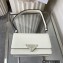 Prada Emblème brushed leather shoulder Bag 1BD321 White 2022