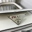 Prada Emblème brushed leather shoulder Bag 1BD321 White 2022