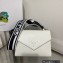 Prada Monochrome Saffiano leather shoulder Bag 1BD317 White 2022