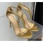 Gianvito Rossi Heel 10.5cm Eiko Stiletto Leather Sandals Metallic Gold 2022