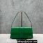 Jacquemus Leather Le Bambino Long Envelope Shoulder Bag Green