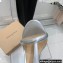 Gianvito Rossi Heel 10.5cm Eiko Stiletto Leather Sandals Metallic Silver 2022