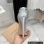 Gianvito Rossi Heel 10.5cm Eiko Stiletto Leather Sandals Metallic Silver 2022