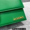 Jacquemus Leather Le Bambino Long Envelope Shoulder Bag Green