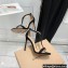 Gianvito Rossi Heel 10.5cm Eiko Stiletto Leather Sandals Crystals Black 2022