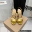 Gianvito Rossi Heel 10.5cm Manhattan Leather Sandals Metallic Gold 2022