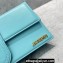 Jacquemus Leather Le Bambino Long Envelope Shoulder Bag Sky Blue