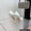 Gianvito Rossi Heel 10.5cm Baiser Leather Sandals White 2022