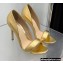 Gianvito Rossi Heel 10.5cm Baiser Leather Sandals Metallic Gold 2022
