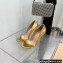 Gianvito Rossi Heel 10.5cm Baiser Leather Sandals Metallic Gold 2022