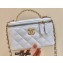 Chanel Vanity Case Bag with Chain Handle AP2805 in Original Quality Grained Calfskin White 2022