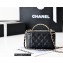 Chanel Vanity Case Bag with Chain Handle AP2805 in Original Quality Grained Calfskin Black 2022