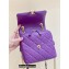 Chanel Backpack Bag with Chain AS3108 in Original Quality Grained Calfskin Purple 2022