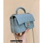 Chanel Mini Flap Bag with Top Handle AS2431 in Original Quality Lambskin Baby Blue 2022