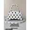 Balenciaga Hourglass Small Handbag Sprayed Polka Dots Printed Box White 2022