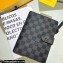 Louis Vuitton Medium Ring Agenda Cover Damier Graphite Canvas R20242