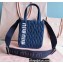 Miu Miu Matelassé denim handbag 5BA220 Blue