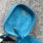 Ceine SMALL BOX cuir triomphe bag in Smooth Calfskin Blue 2022