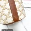 Celine Small Drawstring bag in Triomphe Canvas and Calfskin White 2022