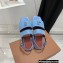 Loro Piana Sprightly Charms Ankle Strap Sandals Blue 2022